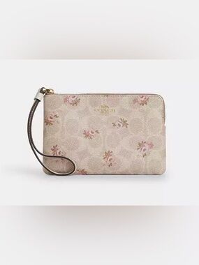 Coach Corner Zip Wristlet
In Signature Canvas With Floral Print